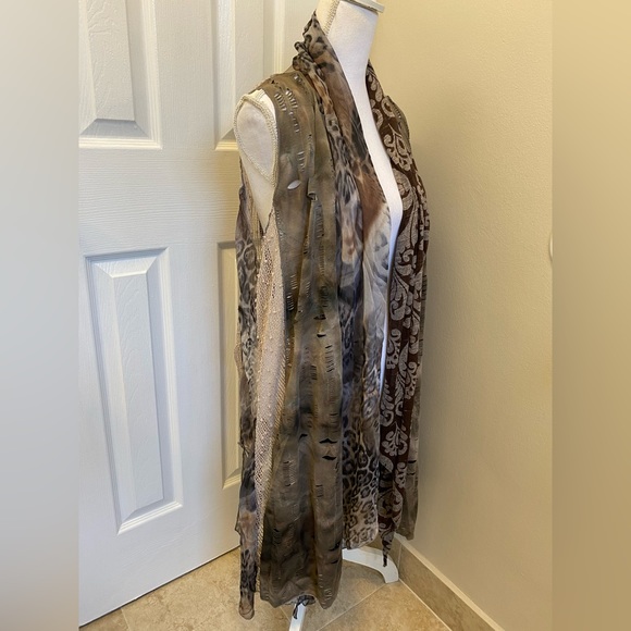 Alberto Makali Open Long Asymmetrical Vest NWT - Picture 5 of 16